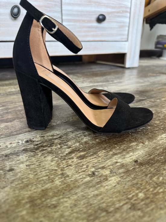 a new day Shoes - 2 for $20 sale: A new day black faux suede strappy block heel sandals - 6